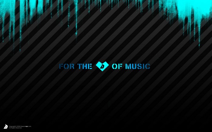 For the Love of Music text with DJ logo