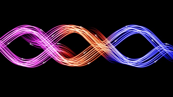Abstract neon light waves