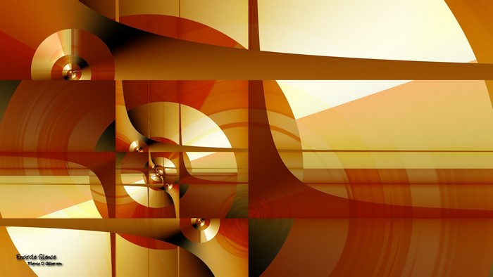 Abstract fractal design with warm colors