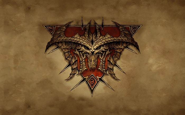 Diablo III Logo with Skull and Wings