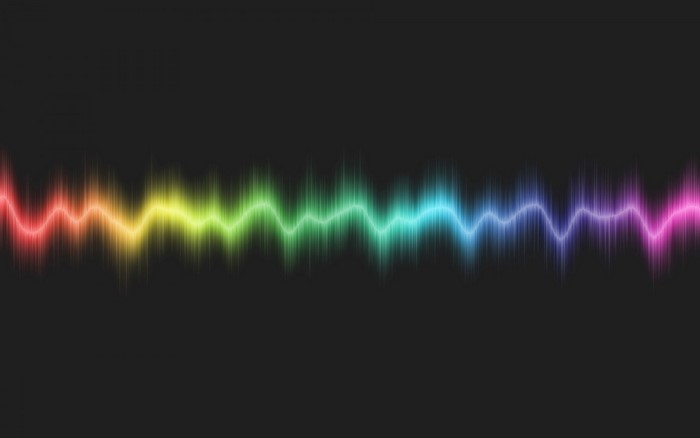 Colorful sound wave visualization