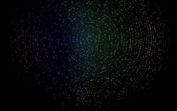 Abstract radial spectrum in darkness