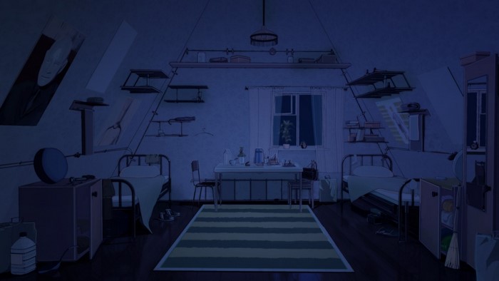 Room with beds and a table from Everlasting Summer