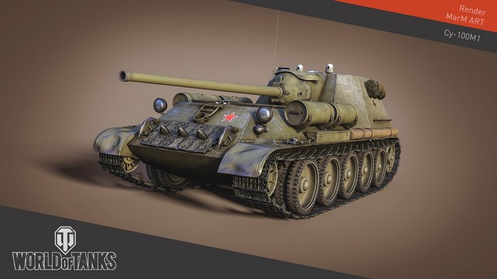 SU-100M1 tank from World of Tanks