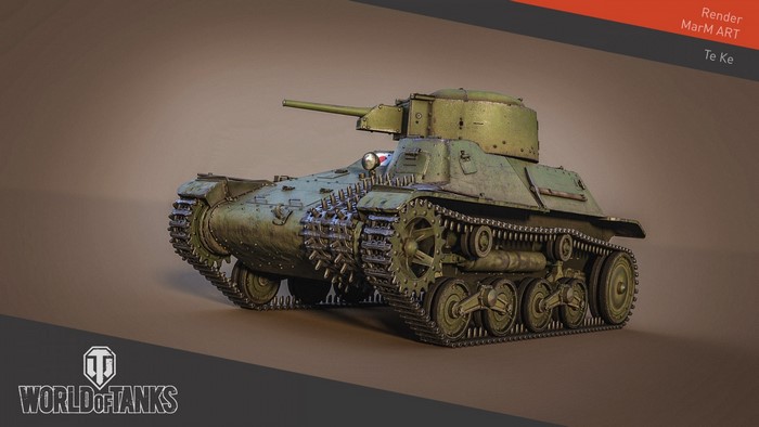 World of Tanks render of a Japanese Type 95 Ha-Go light tank