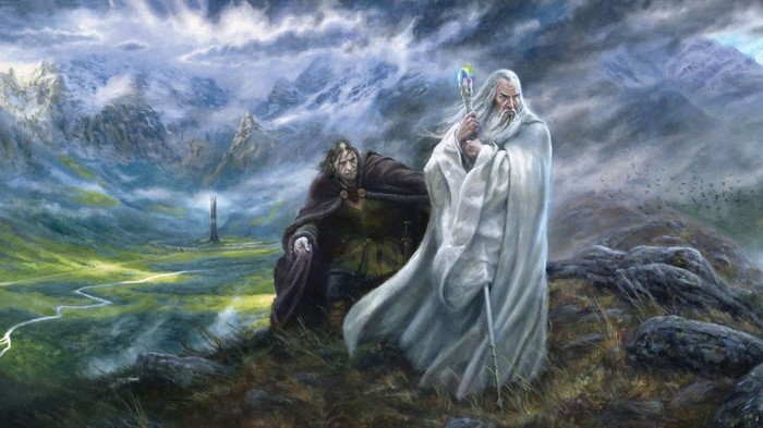 Saruman and Grima Wormtongue from The Lord of the Rings