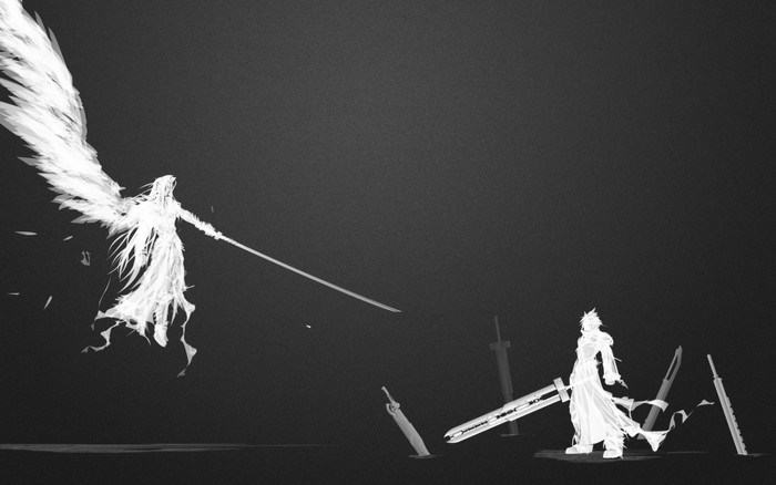 Sephiroth and Cloud Strife from Final Fantasy VII