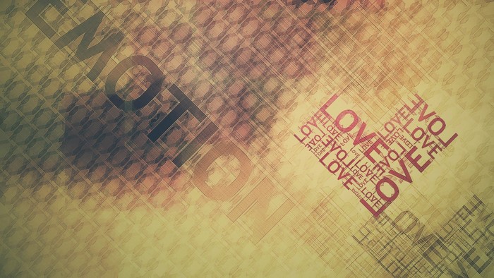 Love typography heart and word LOVE