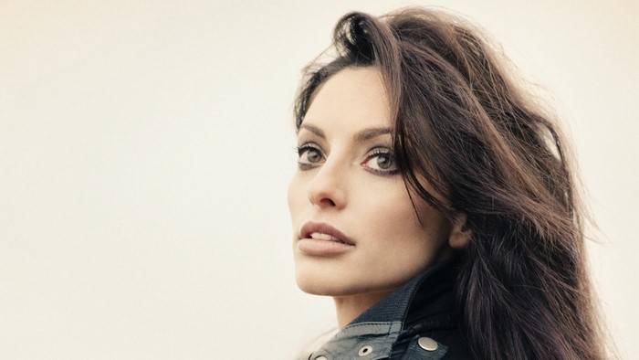 Erica Cerra portrait with long brown hair