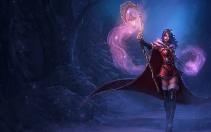 LeBlanc from League of Legends in winter attire