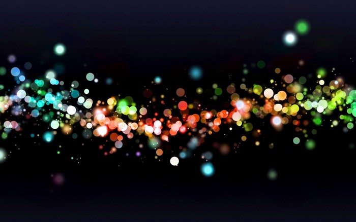 Abstract bokeh lights on dark background