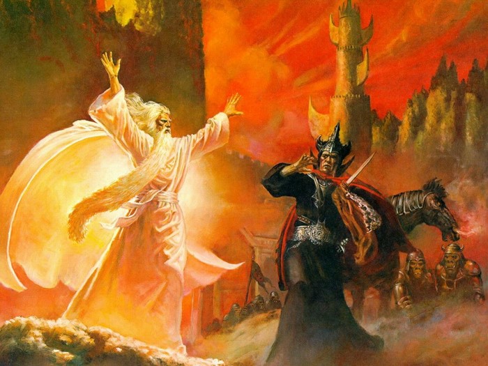 Gandalf and Sauron from The Lord of the Rings