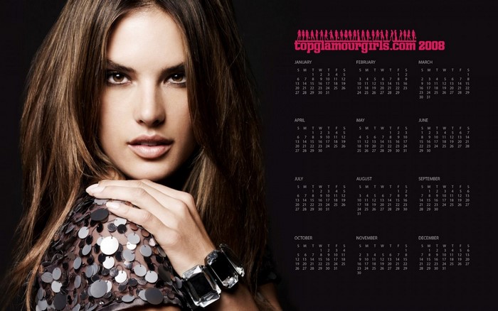 Alessandra Ambrosio topglamourgirls.com 2008 Calendar