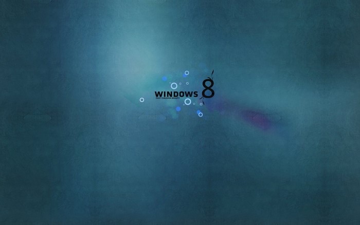 Windows 8 logo with abstract blue background