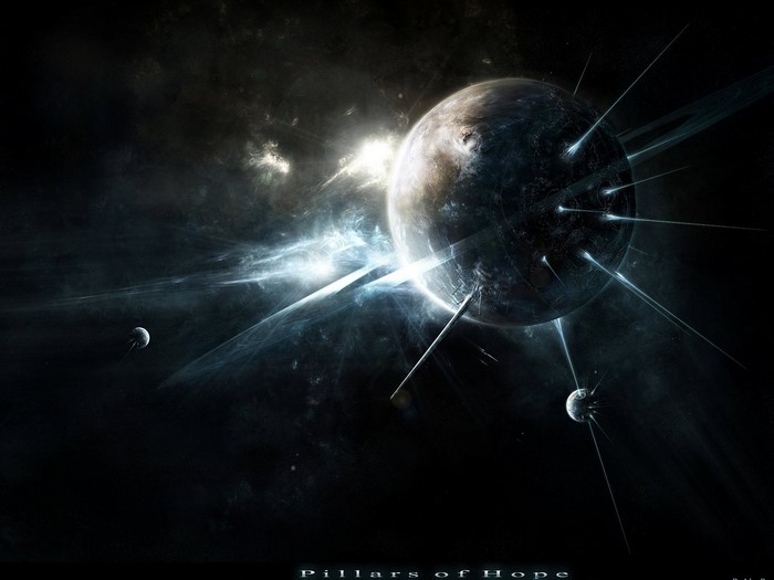 Pillars of Hope planet in space