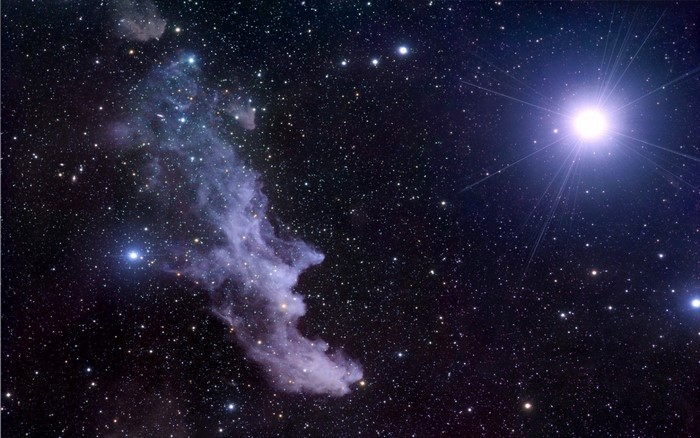 Nebula and stars in outer space