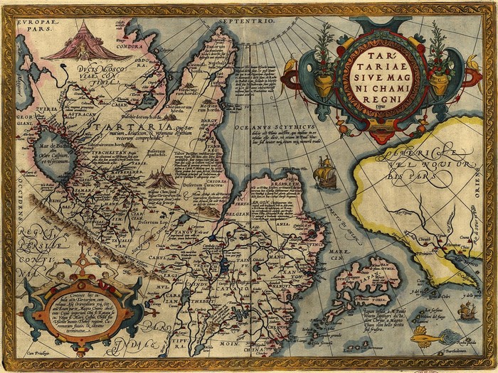 Map of Tartary and surrounding regions