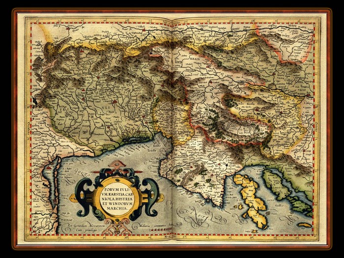 Antique map of Istria, Carniola, and Windorvm Marchia