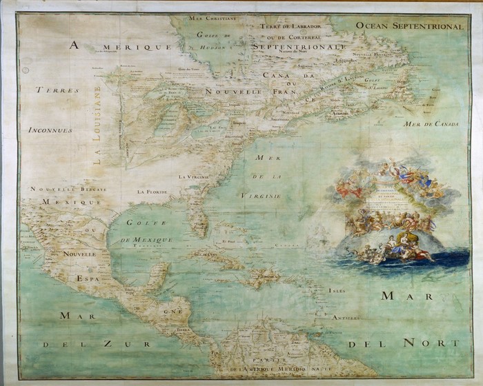 Map of North America and surrounding regions