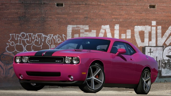 car, vehicle, Dodge, Dodge Challenger, muscle cars, pink, classic car ...