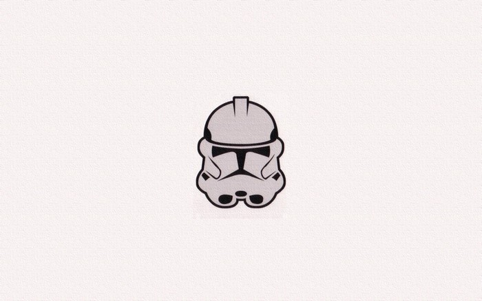 Minimalist Star Wars Stormtrooper Helmet Logo