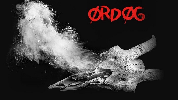 ØRDØG album cover with skull and powder