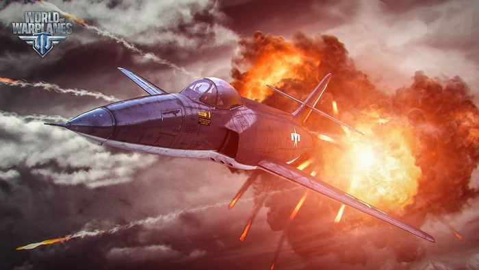 World of Warplanes jet fighter in explosion