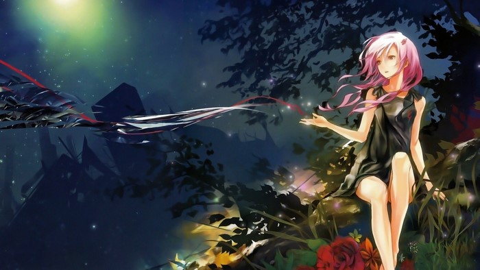 Yuzuriha Inori from Guilty Crown in a fantasy forest