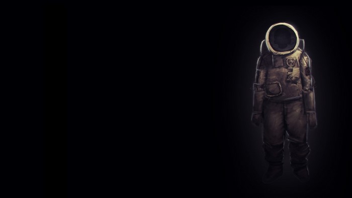 Astronaut in the darkness