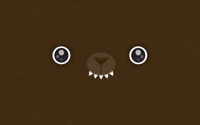 Minimalist bear face illustration
