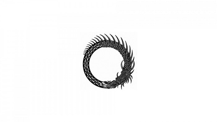 Ouroboros dragon symbol