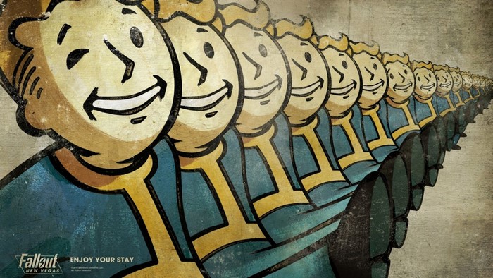 Vault Boy illustrations from Fallout New Vegas