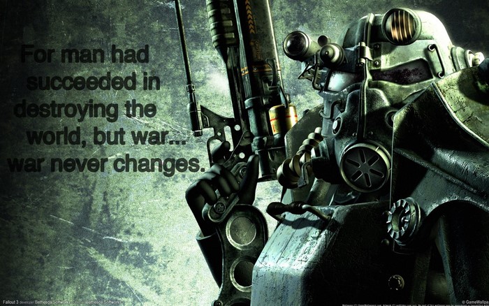 Fallout 3 Power Armor Soldier with Gun