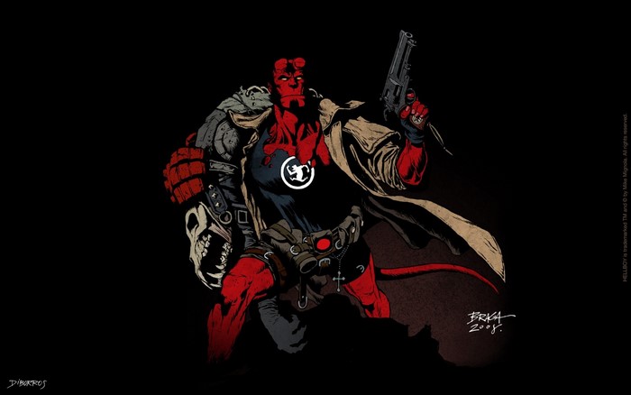 Hellboy from Hellboy comic art