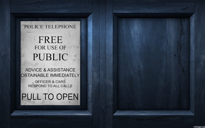 Police Telephone Box Sign