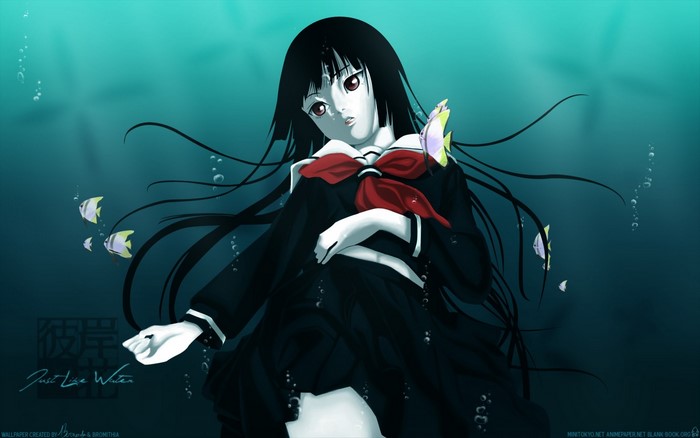 Enma Ai from Jigoku Shoujo underwater
