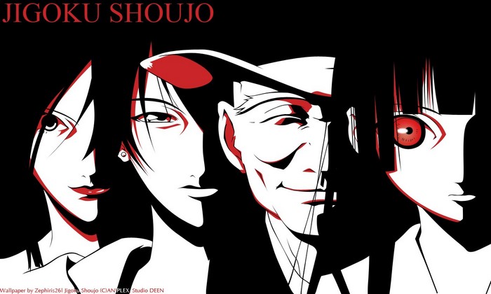 Jigoku Shoujo characters illustration