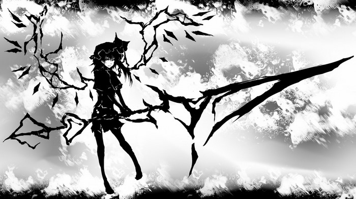 Flandre Scarlet from Touhou with dark branches