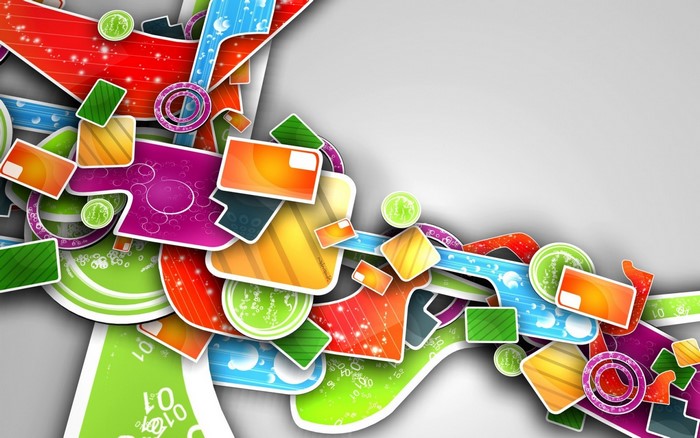Colorful abstract shapes and patterns illustration