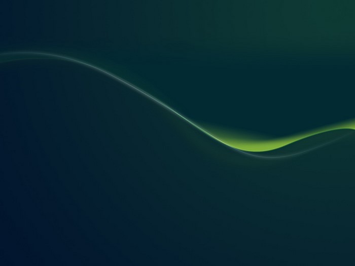 Abstract green wave on dark background