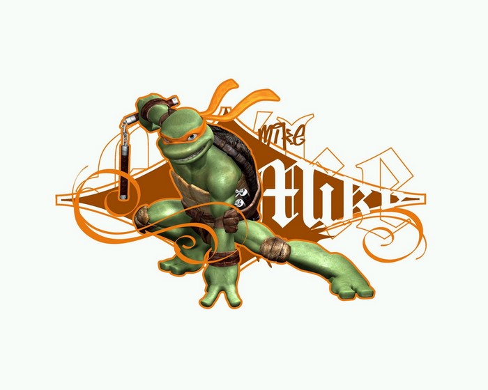 Michelangelo from Teenage Mutant Ninja Turtles with Nunchucks