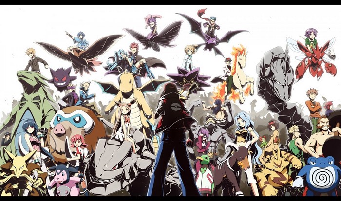 Pokemon characters and creatures illustration