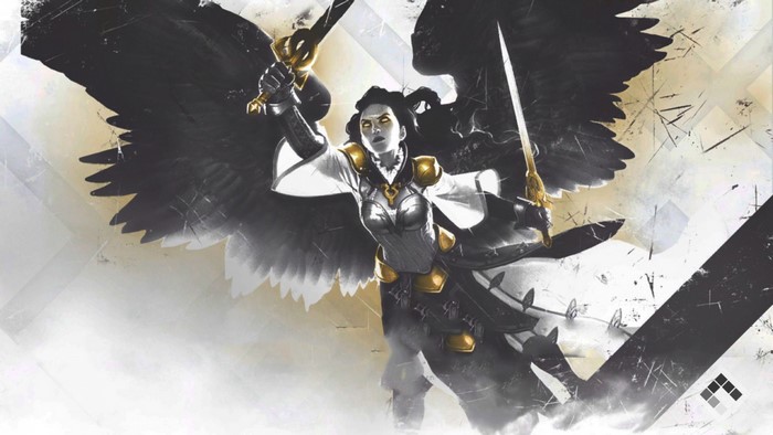 Angel with swords from Magic The Gathering