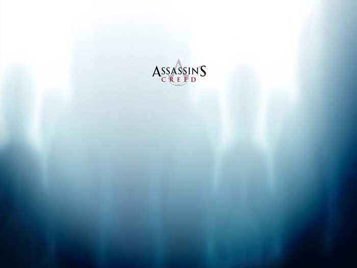 Assassin's Creed logo with abstract background
