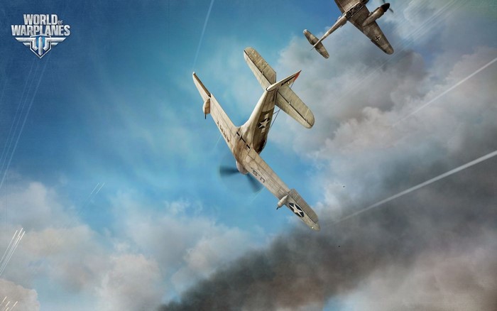 World of Warplanes dogfight with P-51 Mustang and German fighter