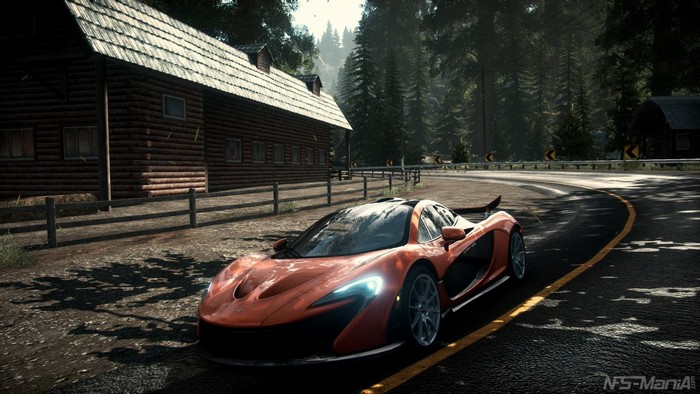 McLaren P1 on a wet road in Need for Speed Rivals