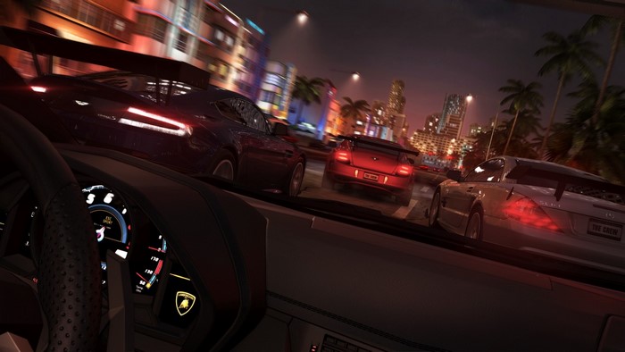 The Crew video game screenshot at night