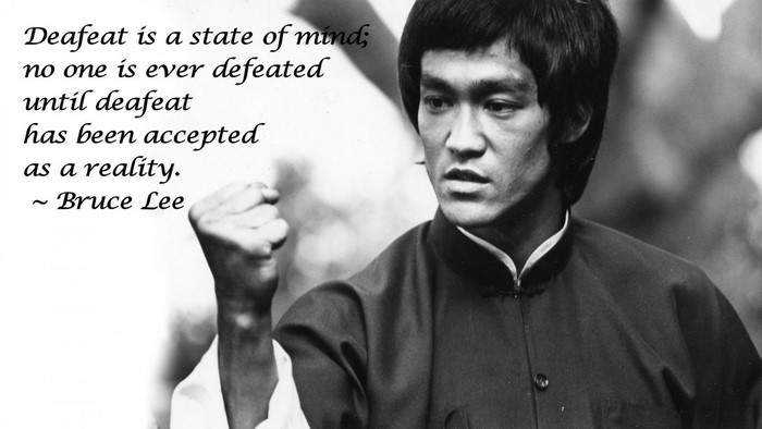 Bruce Lee quote about defeat