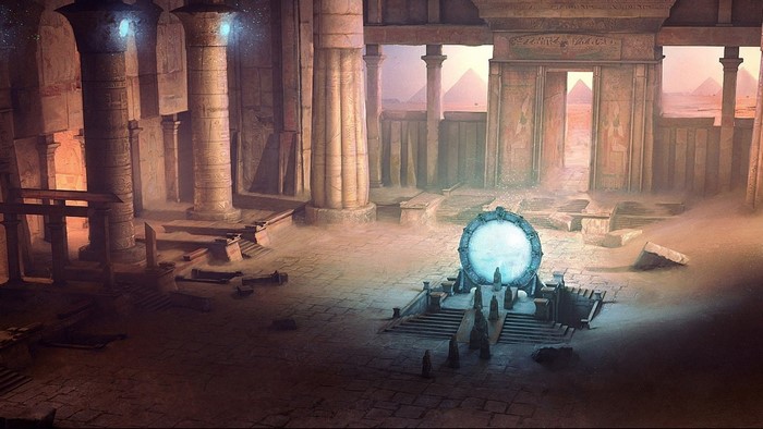 Ancient Egyptian Temple with Stargate