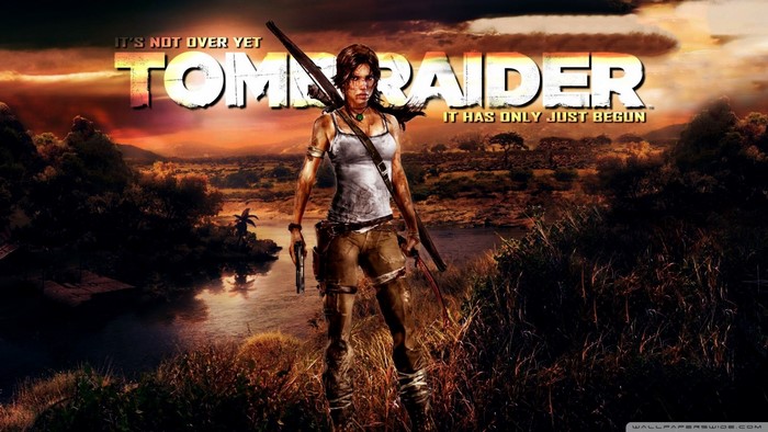 Lara Croft from Tomb Raider video game poster